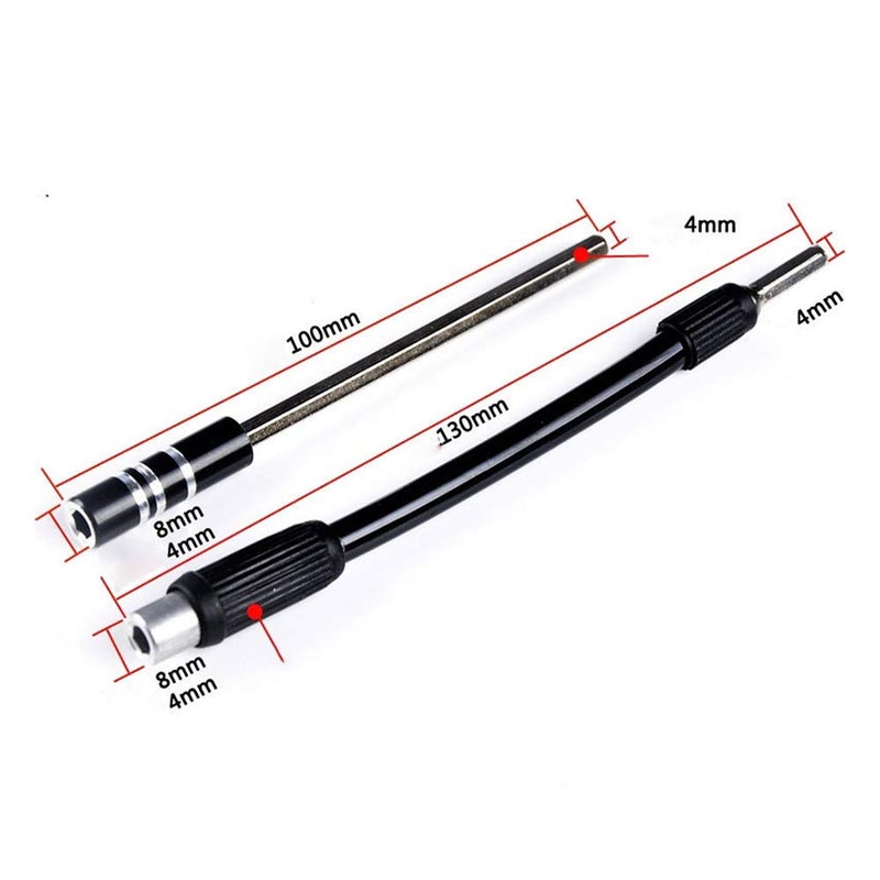 Mayata 1 set of 4mm Flexible Bendable Extended Extension Magnetic Shaft Screwdriver Bit Holder 4mm Hex Drive Drill Bit Universal Extension Rod - Image 3
